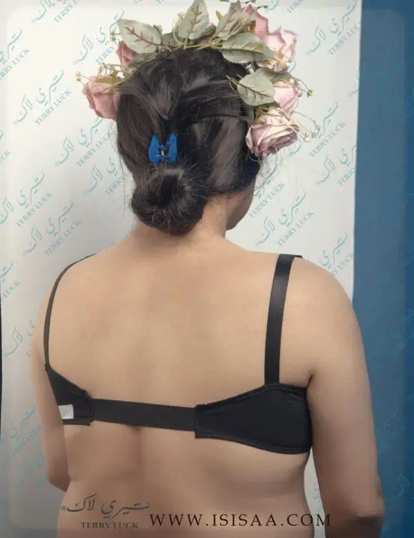 front open bra black